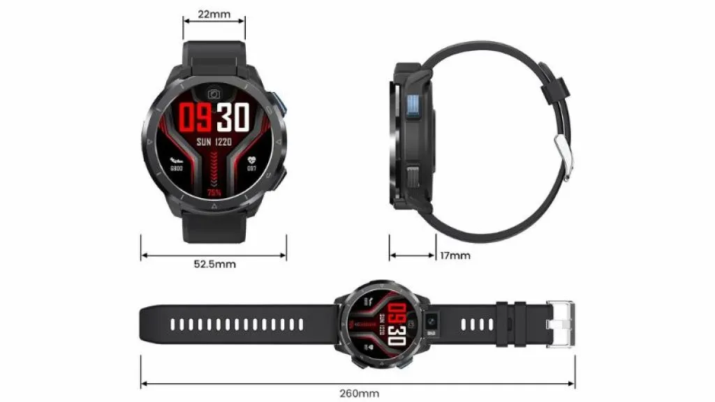 Tamaño del Smartwatch Optimus 2