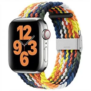 Correa Apple Watch 42mm 44mm, Ajustable Trenzada Estirable EláStico