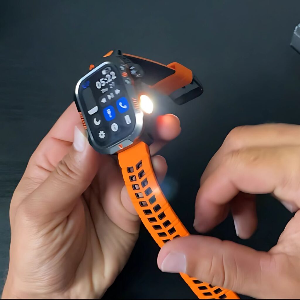 Función linterna activa en el reloj HT26